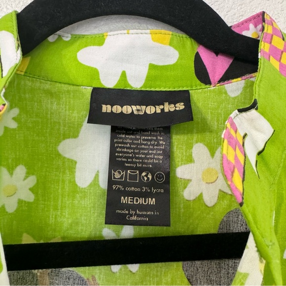 Nooworks Nico Dress Checkered Ladies Green‎ Size Medium - Picture 2 of 6